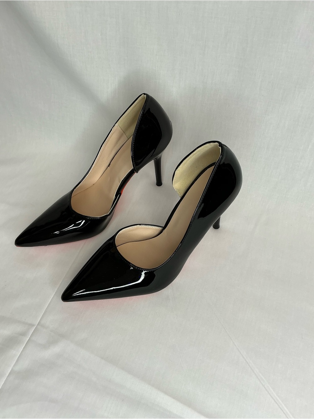2107 - Classic Black Patent Pointed-Toe Stiletto Heels